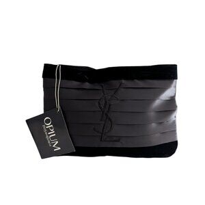 Yves Saint Laurent Perfume Pouch Black Velvet Tuxedo Cummerbund Evening Bag